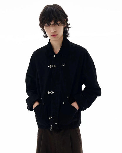 Fireman Buckle Worker Zip Up Jacket | LCDEGO Streetwear