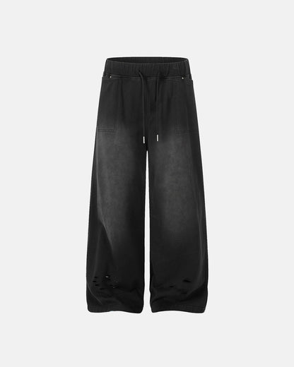Acid Washed Distressed Baggy Sweatpants | LCDEGO Streetwear
