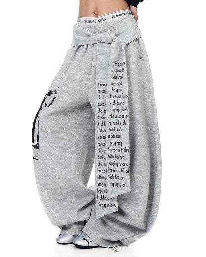 Graphic Printing Baggy Sweatpants | LCDEGO Streetwear
