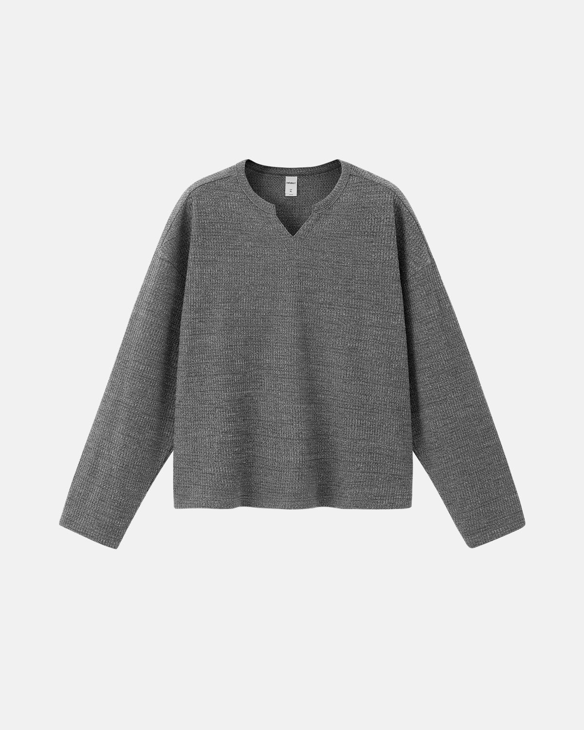 V-neck Long Sleeve Waffle Tees | LCDEGO Streetwear