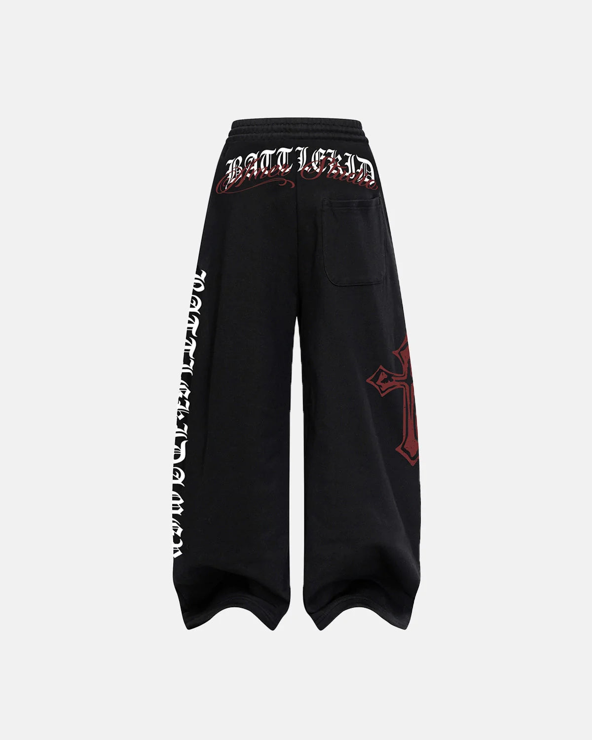 Cross Print Baggy Sweatpants | LCDEGO Streetwear