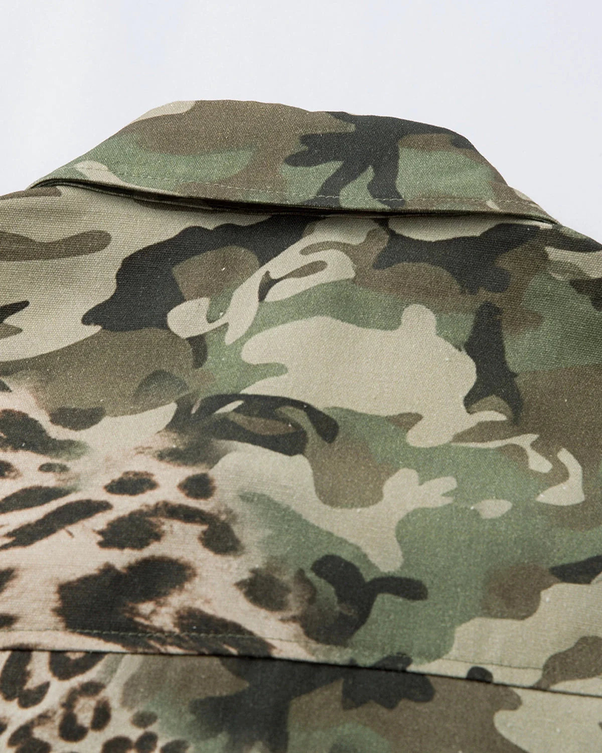 Camo Patchwork Double-Layer Shirt | LCDEGO Streetwear