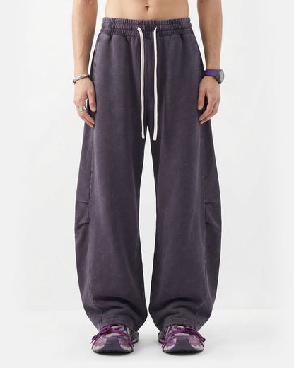 Distressed Acid Washed Barrel Sweatpant | LCDEGO Streetwear