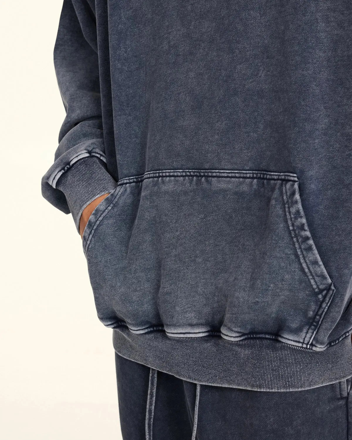 Acid Washed French Terry Hoodies | LCDEGO Streetwear
