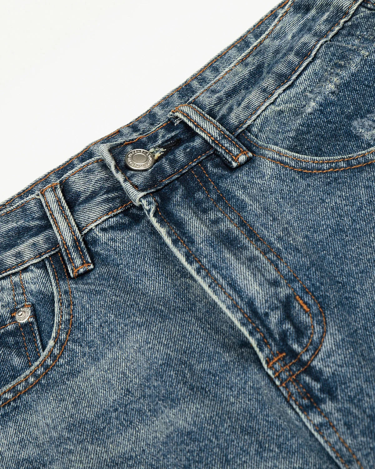 Acid Wash Beaded Studded Flared Baggy Jeans | LCDEGO Streetwear