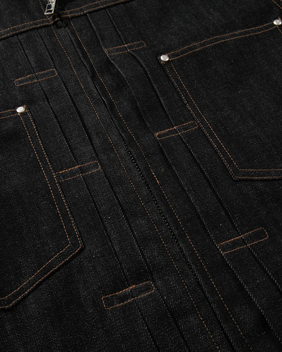 Black Raw Denim Jacket  | LCDEGO Streetwear