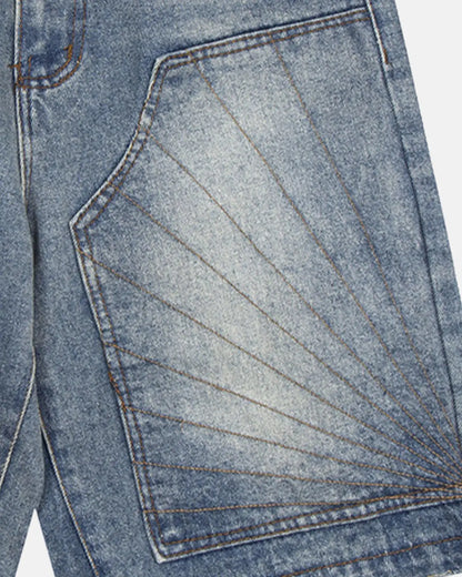 Vintage Embroidered Washed Jorts | LCDEGO Streetwear