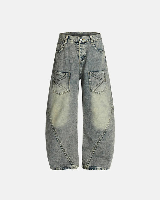 Stitching Multi Pockets Baggy Jeans | LCDEGO Streetwear