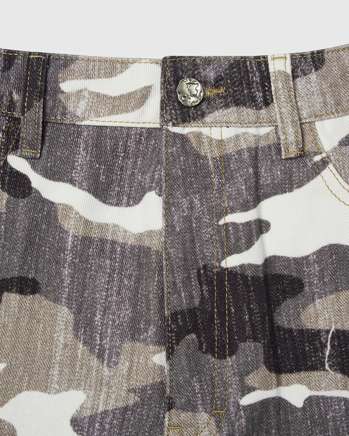 Patchwork Effect Print Baggy Jeans | LCDEGO Streetwear