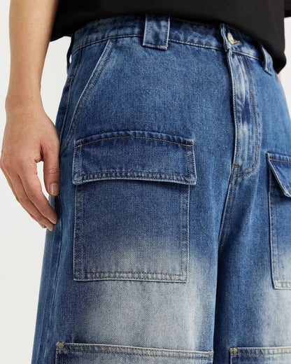 Acid Washed Carpenter Jorts | LCDEGO Streetwear