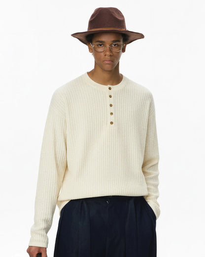 Old Money Style Henley Long Sleeve Tees | LCDEGO Streetwear