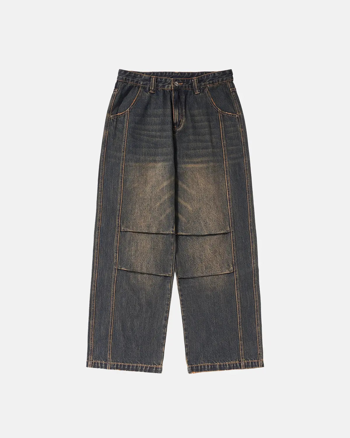 LCDEGO Faded Dirty Baggy Cargo Jeans