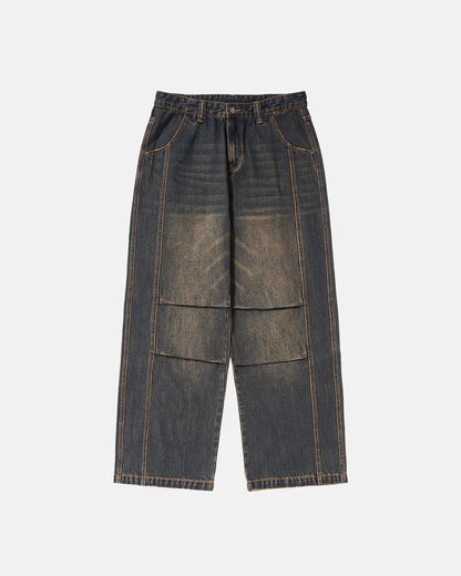 LCDEGO Faded Dirty Baggy Cargo Jeans