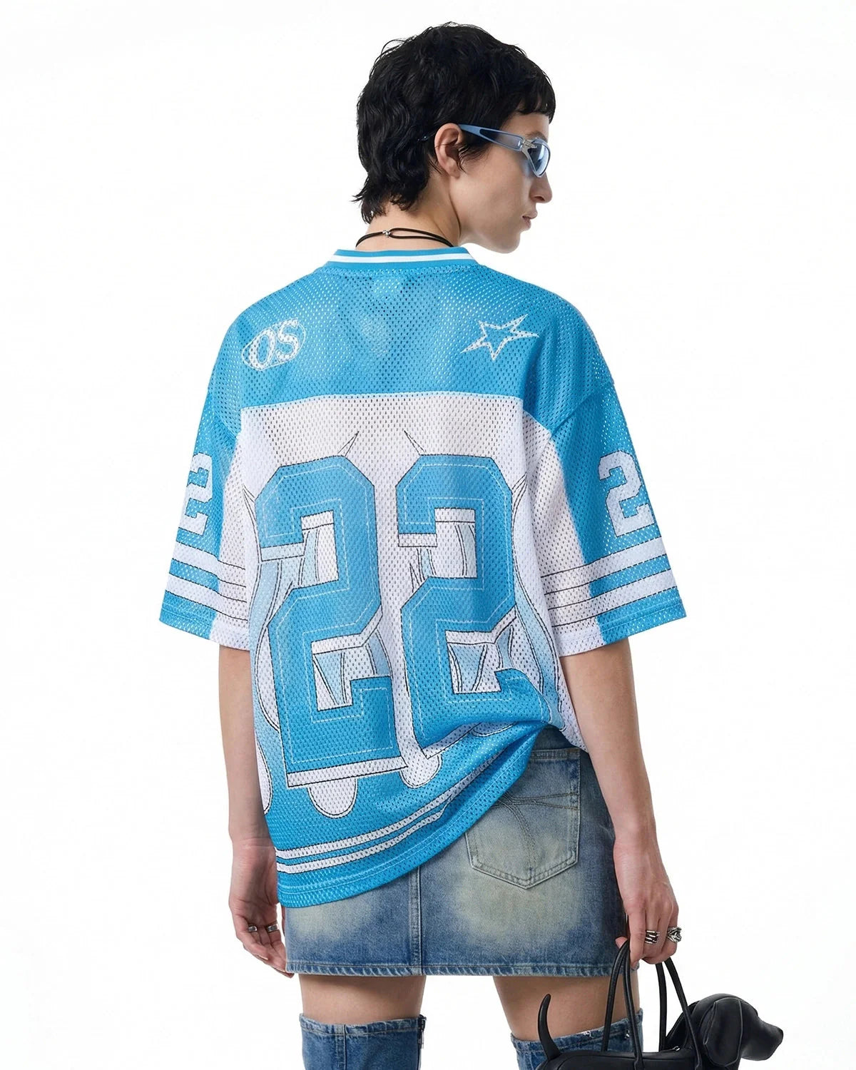 "22" Mesh Football Jersey Tee  | LCDEGO Streetwear