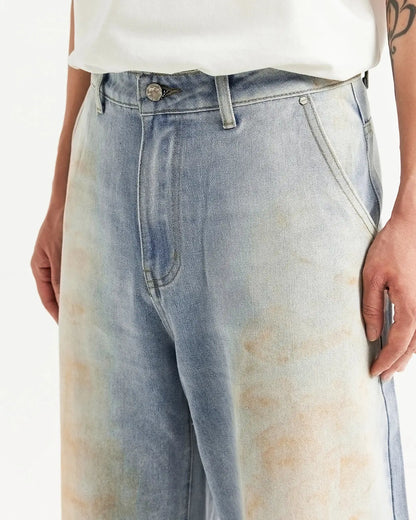 Mud Washed Baggy Jeans | LCDEGO Streetwear