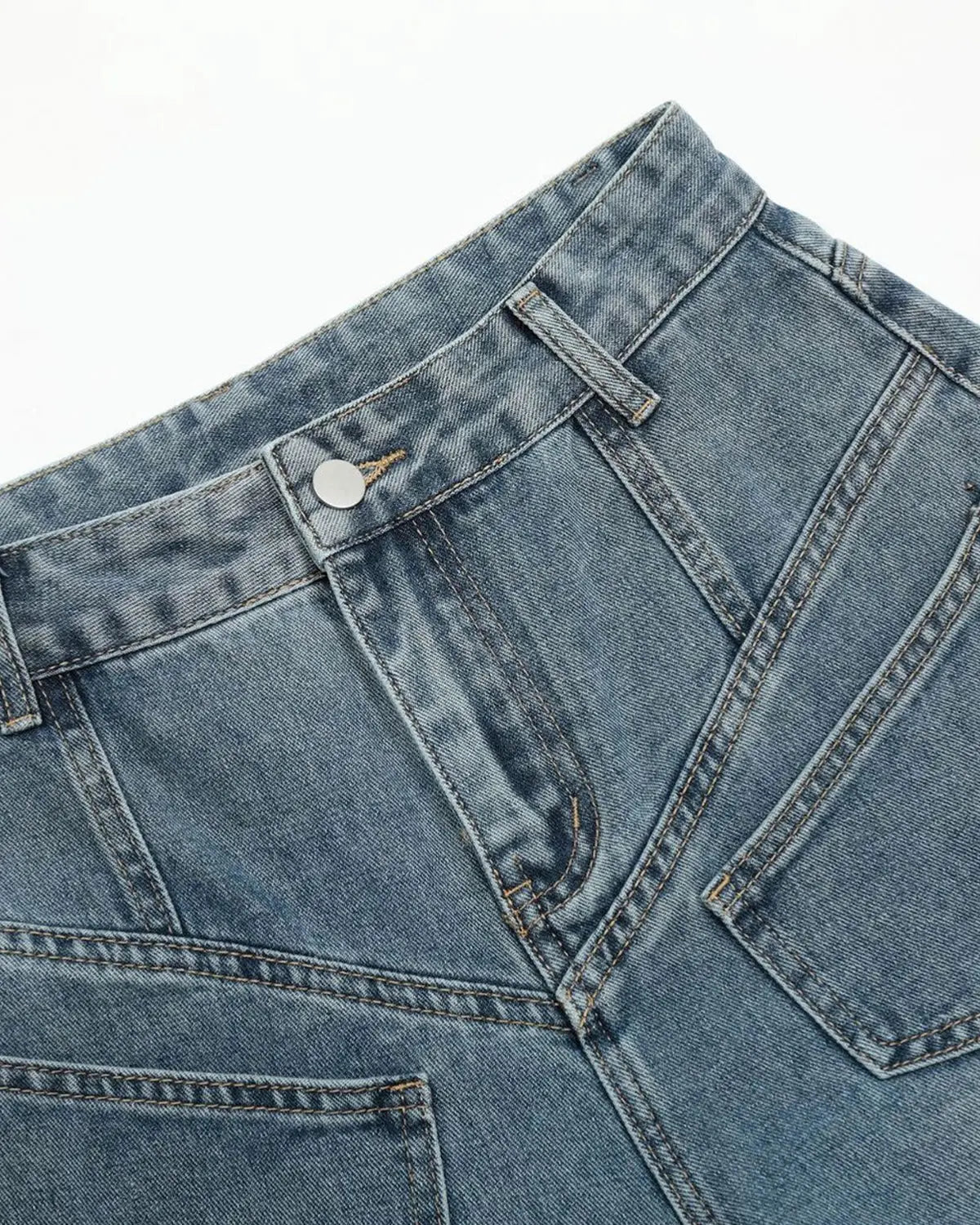 Multi Pockets Baggy Barrel Jeans | LCDEGO Streetwear