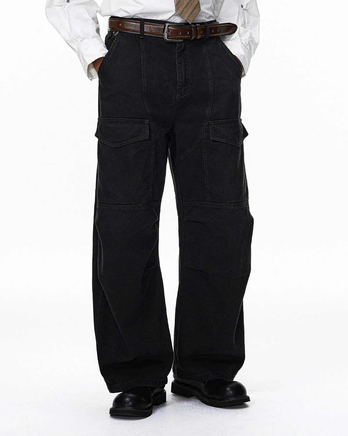 Multi Pockets Garment Washed Cargo Pants | LCDEGO Streetwear