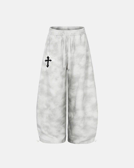 Washed Cross Barrel Sweatpants | LCDEGO Streetwear