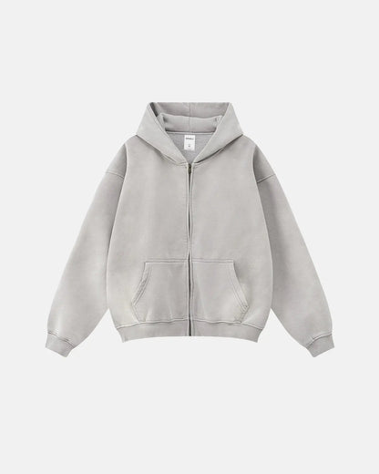 Acid Washed Zip Up Hoodies | LCDEGO Streetwear