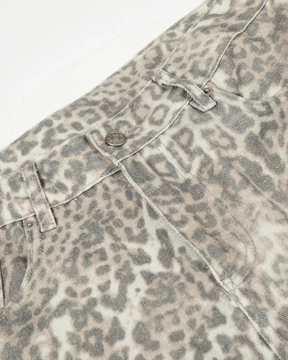 Leopard Pattern Cargo Barrel Pants | LCDEGO Streetwear