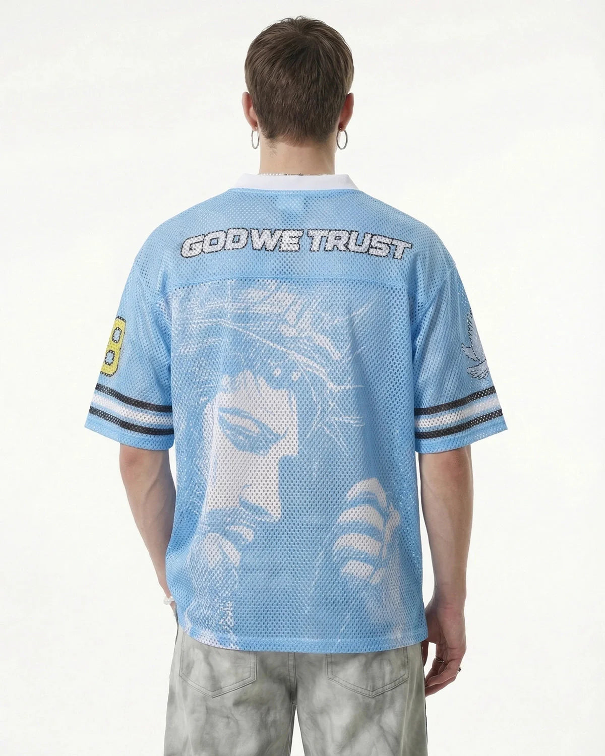 Dove Graphic Mesh Football Jersey | LCDEGO Streetwear