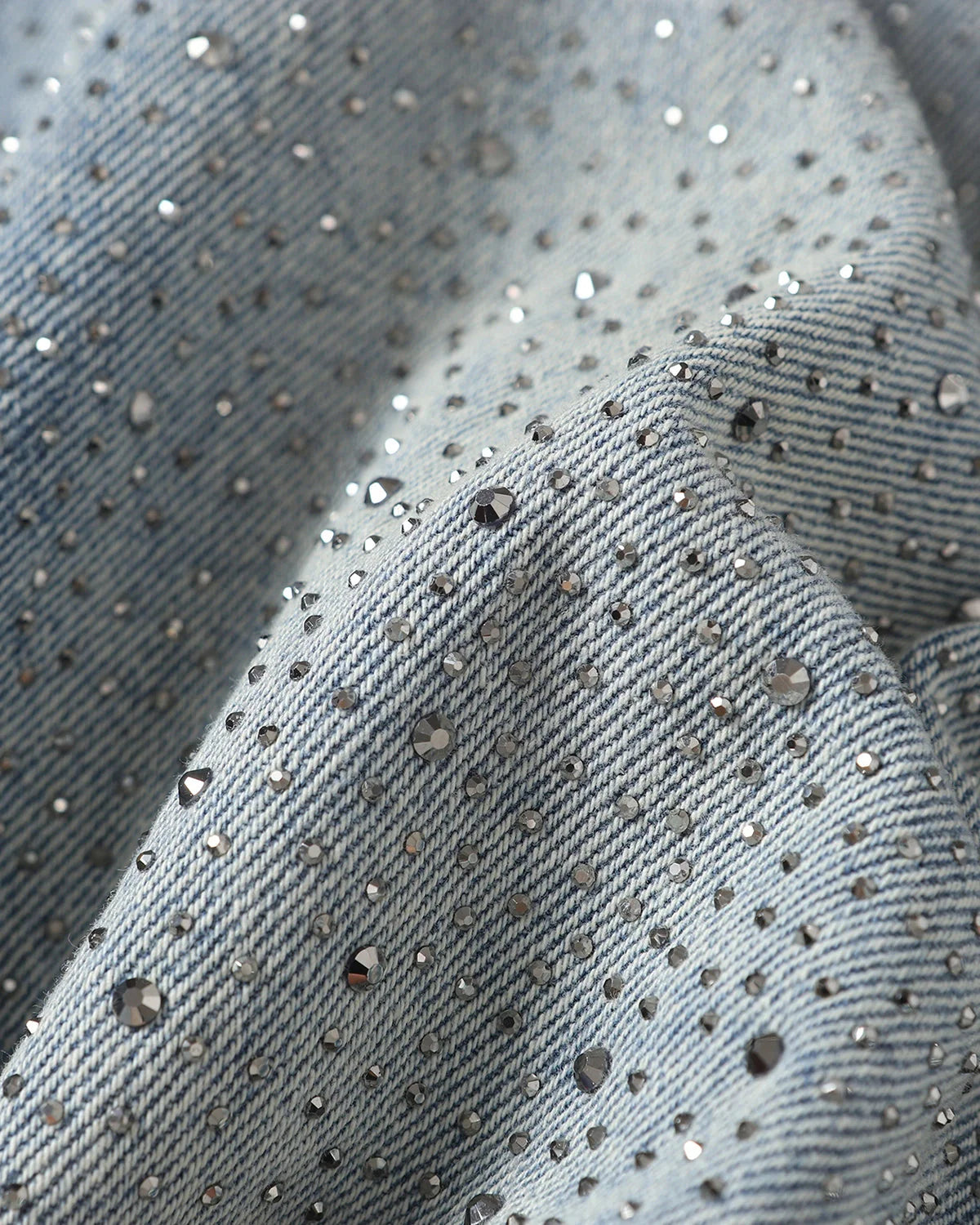 Rhinestone Baggy Barrel Jeans | LCDEGO Streetwear