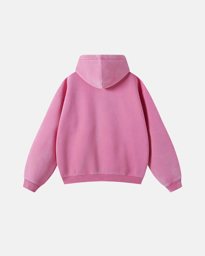 LCDEGO Washed Distressed Fleece Zip Up Hoodies