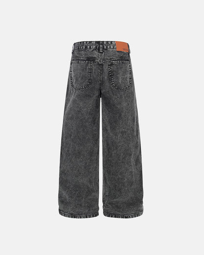 Vintage Washed Baggy Utility Jeans | LCDEGO Streetwear