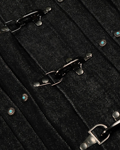 Raw Clasp Denim Jacket | LCDEGO Streetwear