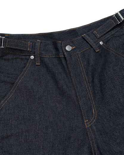Raw Denim Carpenter Long Jorts | LCDEGO Streetwear