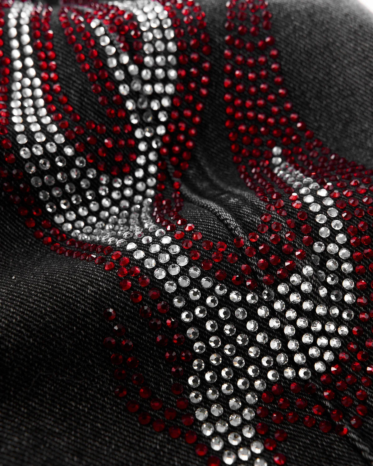 Flame Graphic Rhinestone Barrel Jeans | LCDEGO Streetewear