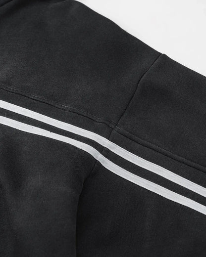 Striped Acid Wash Zip Up Hoodies | LCDEGO Streetwear