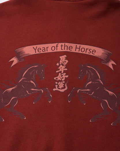 Horse Year Acid Wash Zip Up Hoodies | Infaltion Streetwear