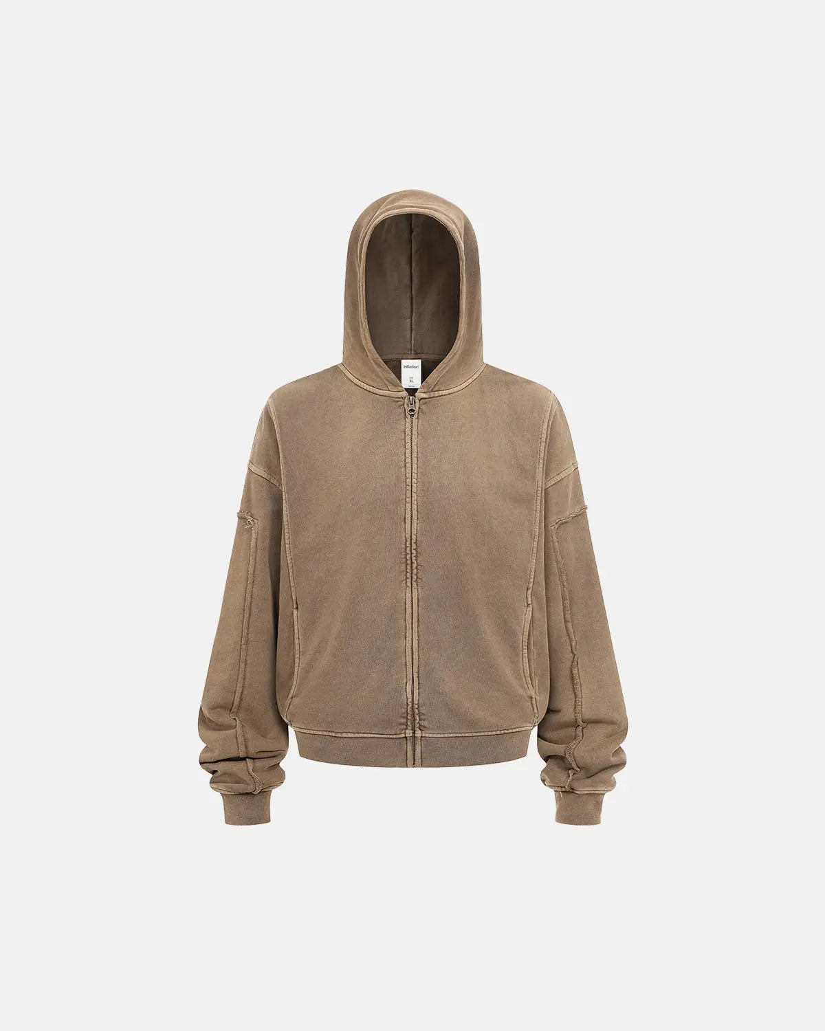 Acid Wash Stitching Zip Up Hoodies | LCDEGO Streetwear
