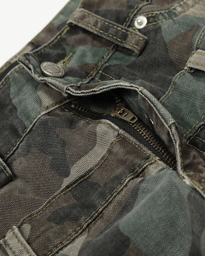 Double Waist Camo Cargo Pants | LCDEGO Streetwear