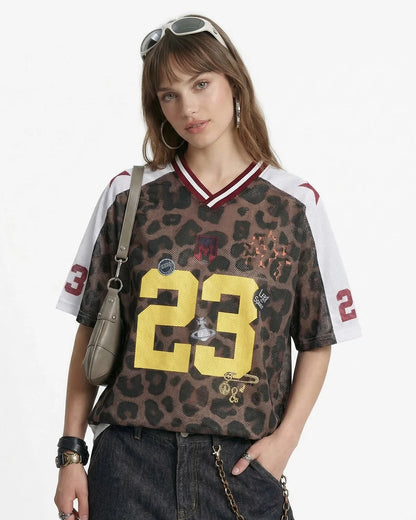 Number 23 Leopard Mesh Jersey | LCDEGO Streetwear