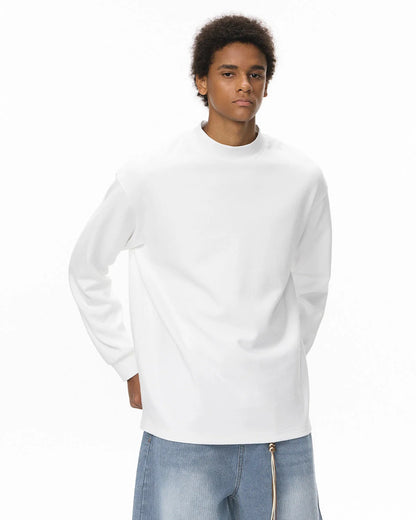 Soft Touch Mock Neck Sweatshirts | LCDEGO Streetwear