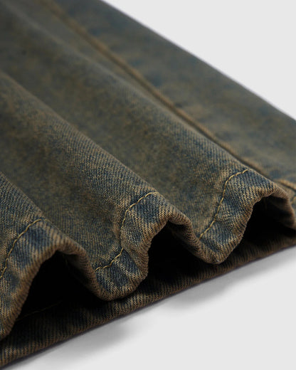 LCDEGO Streetwear Washed Loose-fit Denim Pants