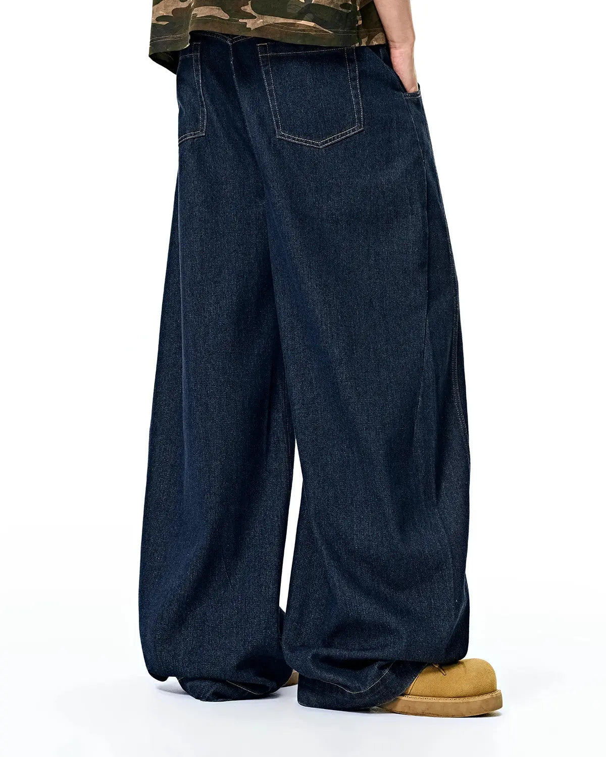 Raw Washed Barrel Jeans | LCDEGO Streetwear