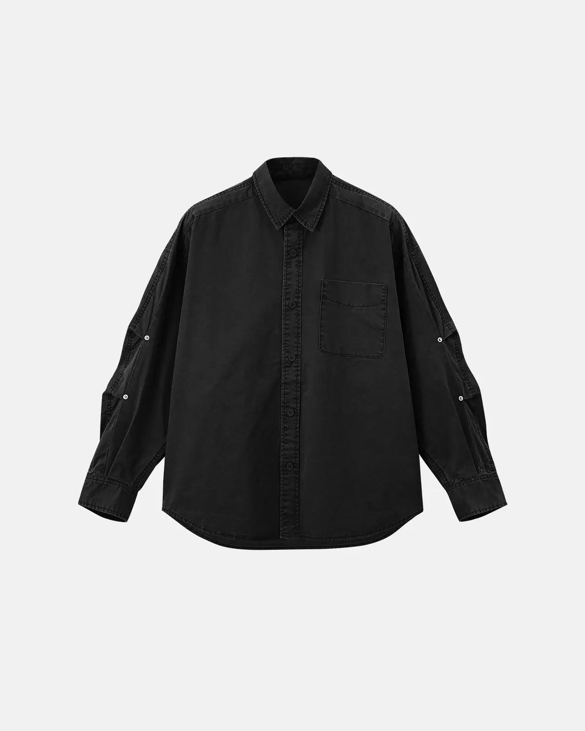 Acid Wash Cargo Shirt Jacket | LCDEGO Streetwear