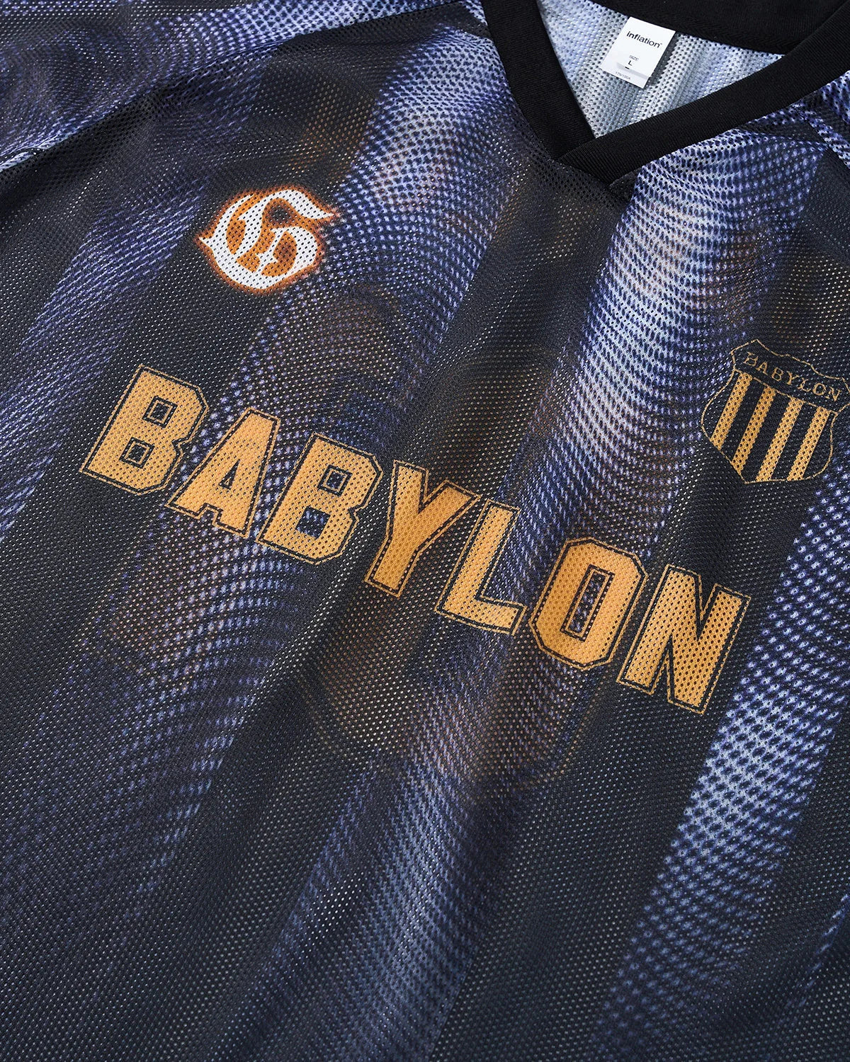 Gradient Pattern Mesh Jersey | LCDEGO Streetwear