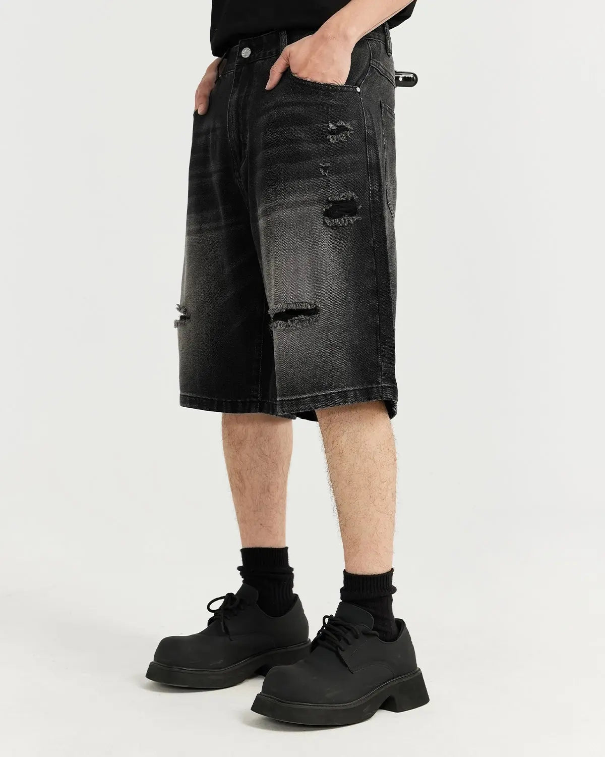 Vintage Ripped Washed Jorts | LCDEGO Streetwear