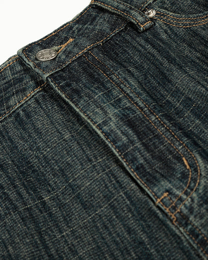 Cinch Back Bamboo Weave Jeans | LCDEGO Streetwear