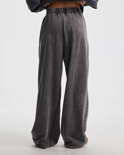 Straight Leg Acid Wash Sweatpant | LCDEGO Streetwear