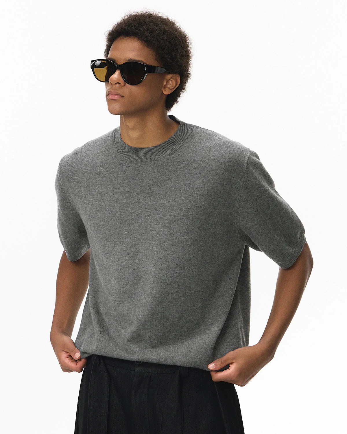 Knitwear Short-sleeved Crewneck Sweater | LCDEGO Streetwear