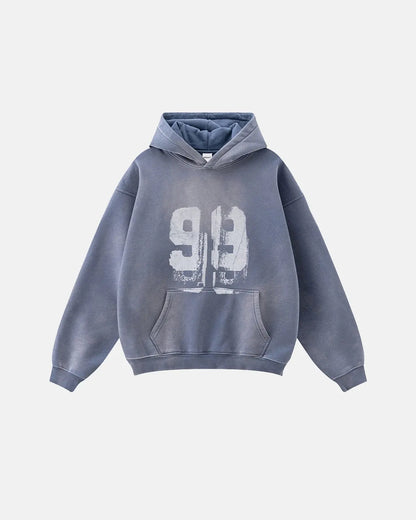 Graffiti Print Washed Fleece hoodie | LCDEGO Streetwear