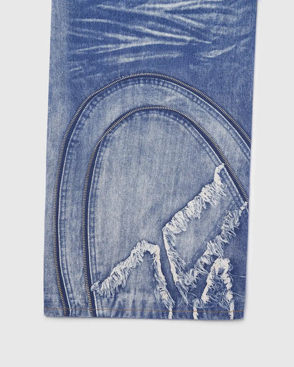Digital Printing Denim Pants | LCDEGO Streetwear
