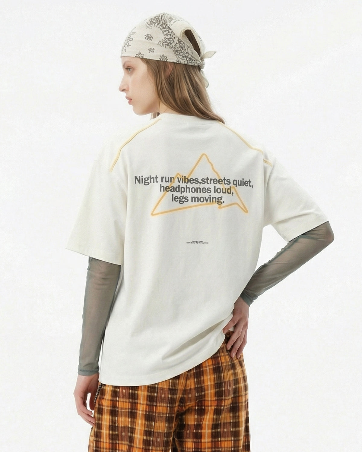 Glow-in-the-Dark Stitching Oversized T-Shirt | LCDEGO Streetwear