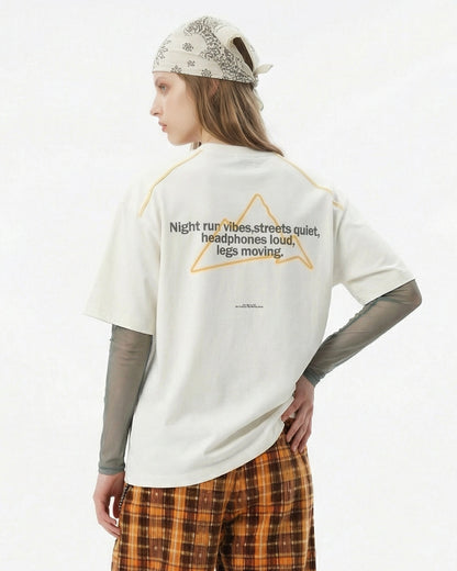 Glow-in-the-Dark Stitching Oversized T-Shirt | LCDEGO Streetwear