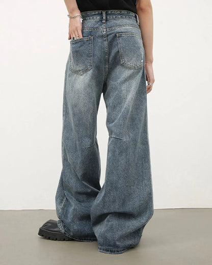 LCDEGO Ripped Washed Denim Jeans